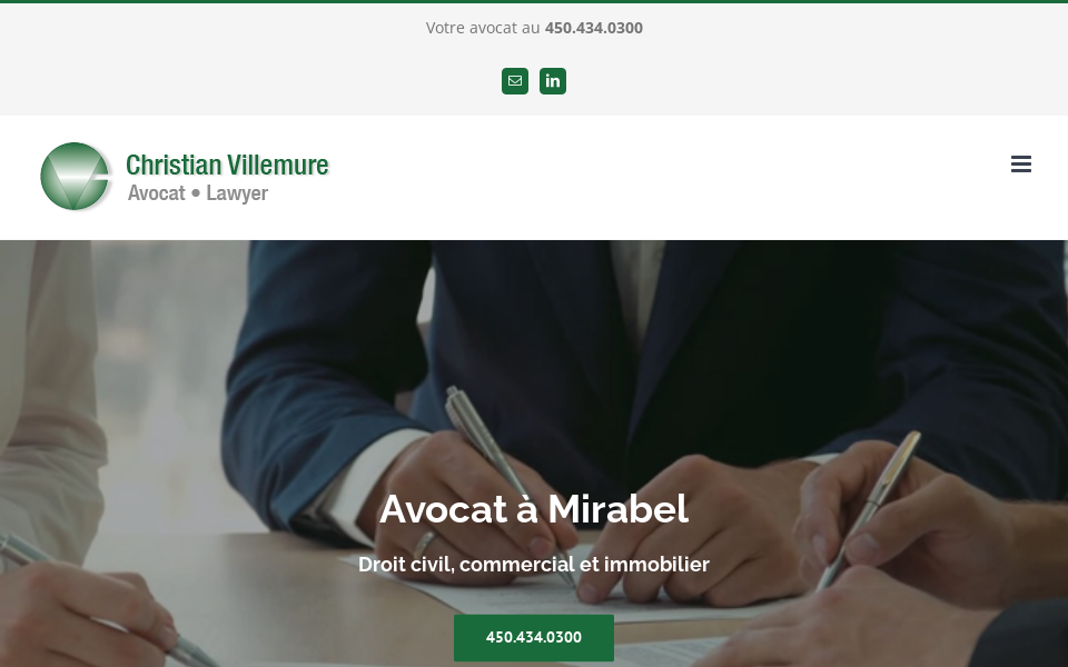 www.villemureavocat.ca screen capture