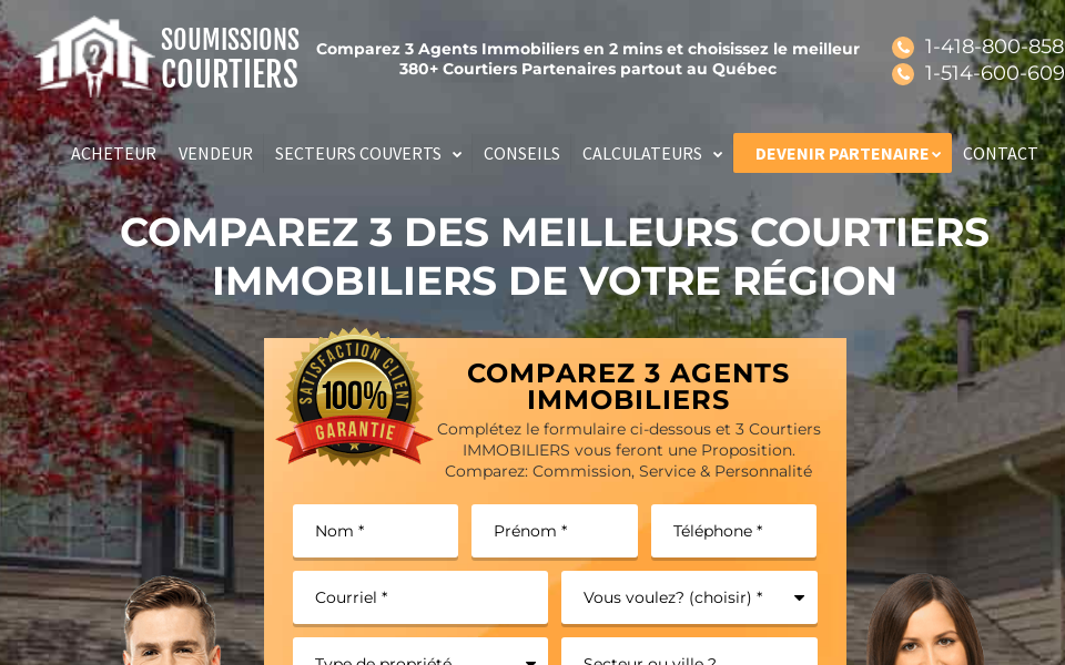 soumissionscourtiers.ca screen capture