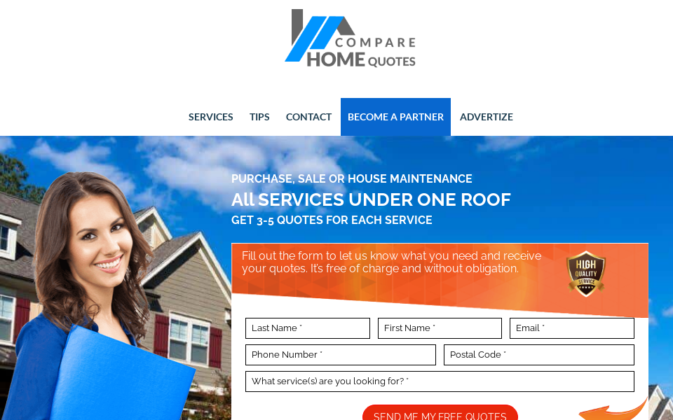 comparehomequotes.ca/ screen capture