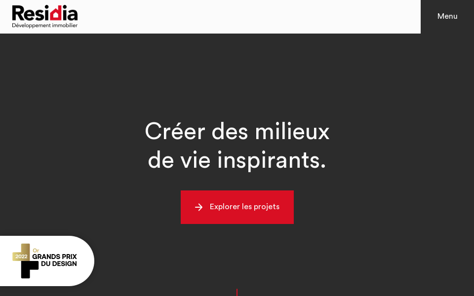 residiadev.ca/ screen capture