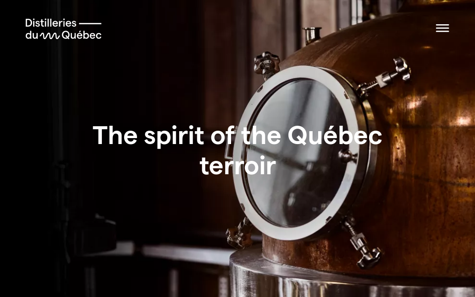 distilleriesduquebec.com/ screen capture