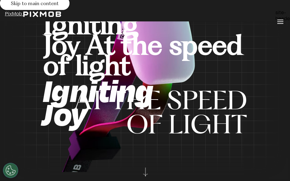 pixmob.com/ screen capture