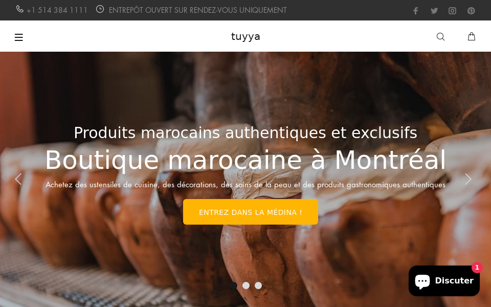 tuyya.com/fr screen capture