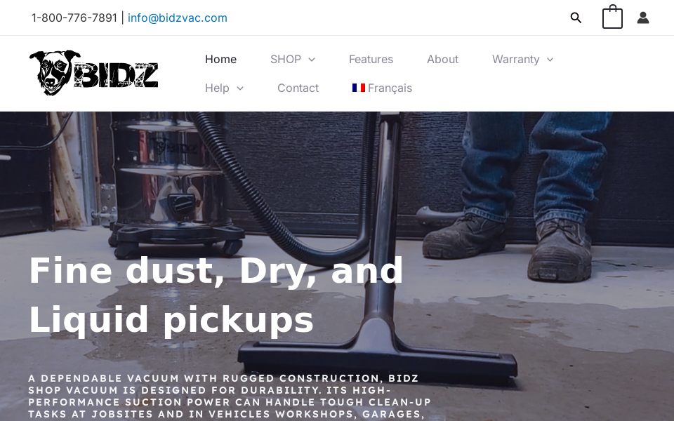 bidzvac.ca/ screen capture