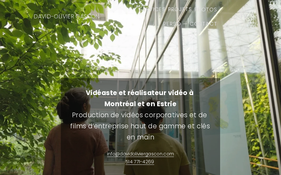 davidoliviergascon.com/videaste-montreal screen capture