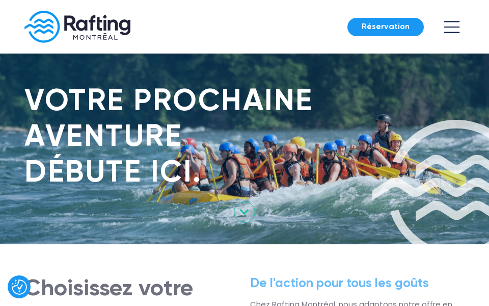 www.raftingmontreal.com/ screen capture