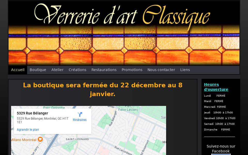 www.classique.ca/ screen capture