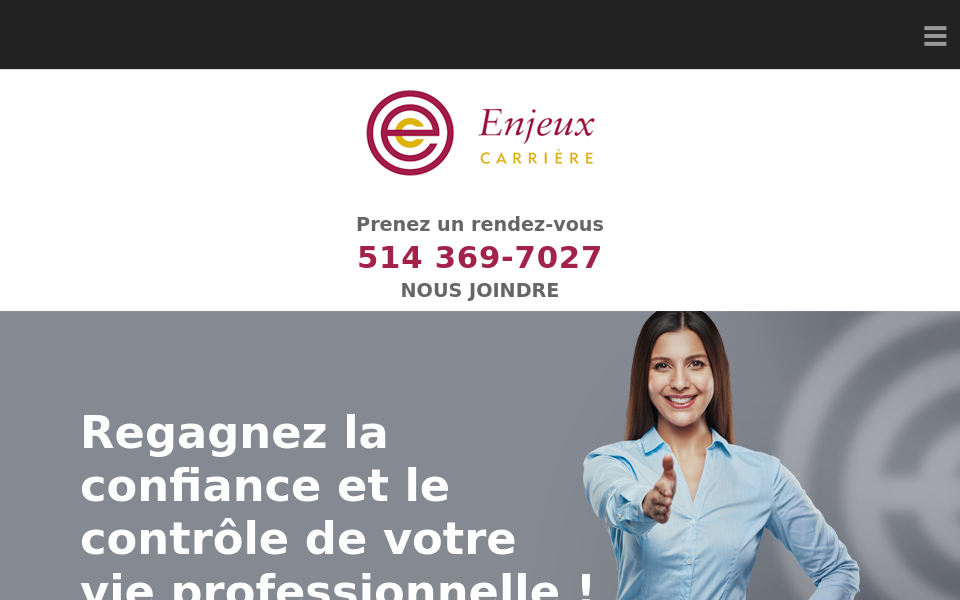www.enjeuxcarriere.com/ screen capture
