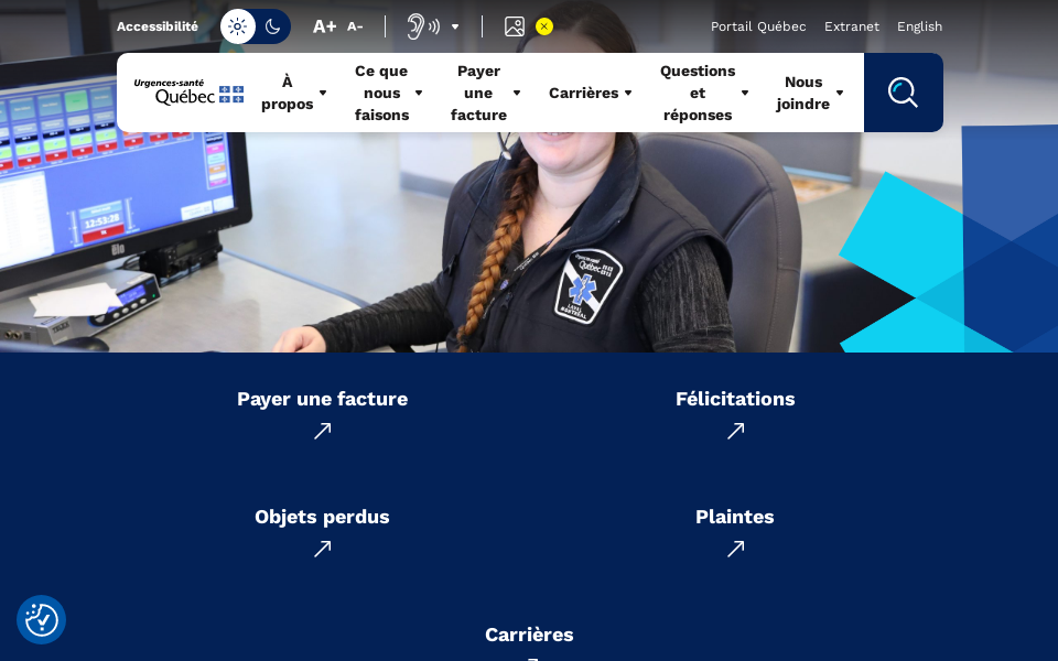 www.urgences-sante.qc.ca/ screen capture