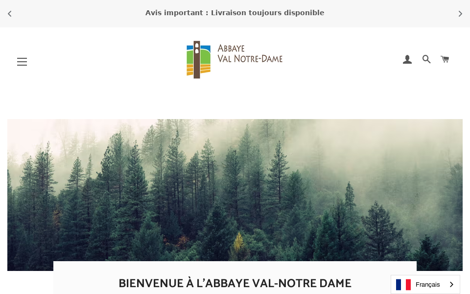 www.abbayevalnotredame.ca/ screen capture