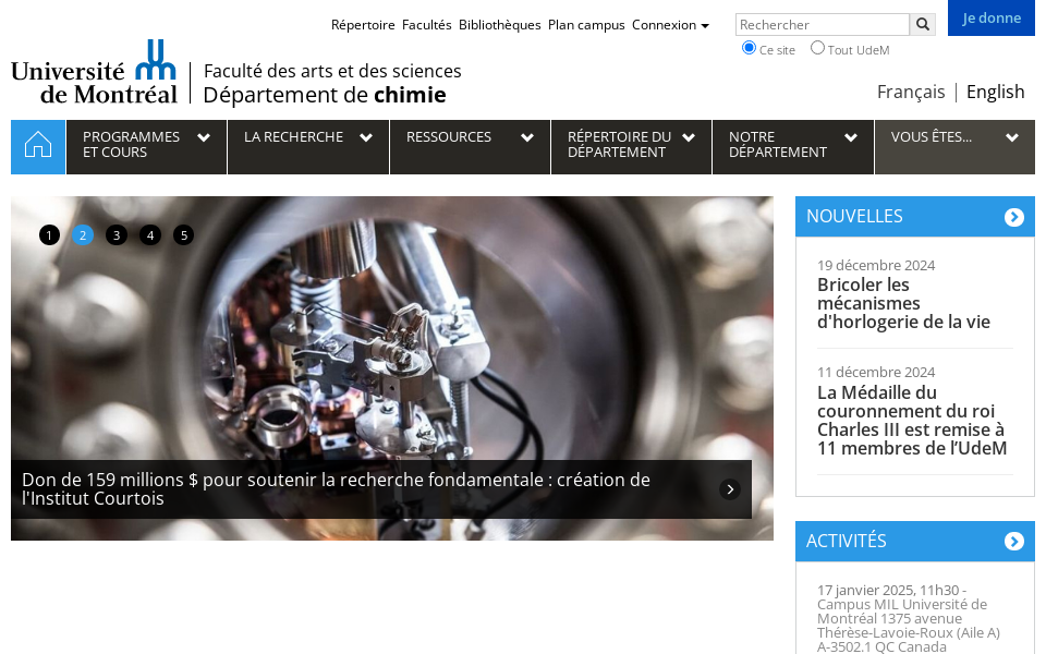 chimie.umontreal.ca/ screen capture