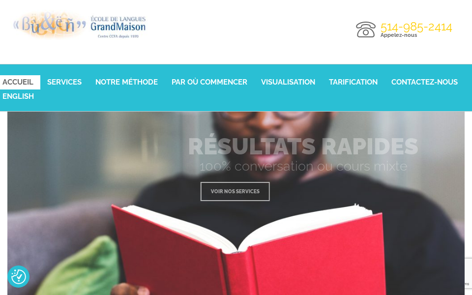 ecoledelanguesgrandmaison.com/ screen capture