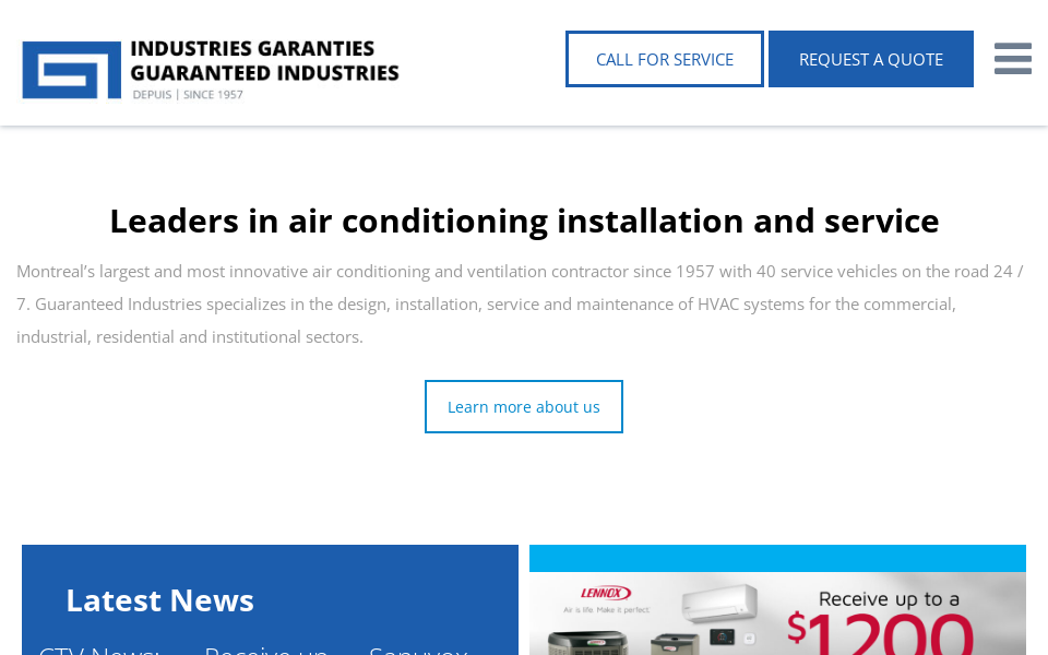 guaranteedindustries.com/ screen capture