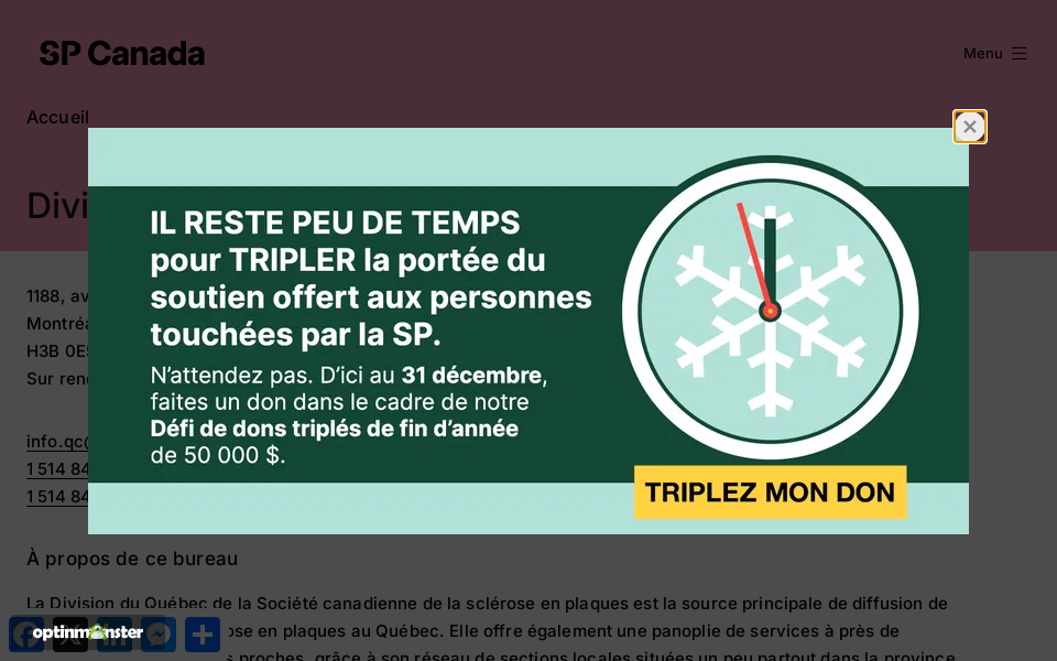 spcanada.ca/sp-canada-quebec-division screen capture