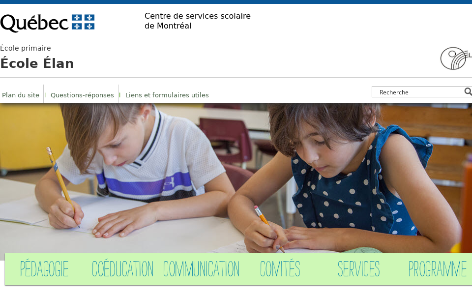 elan.cssdm.gouv.qc.ca/ screen capture