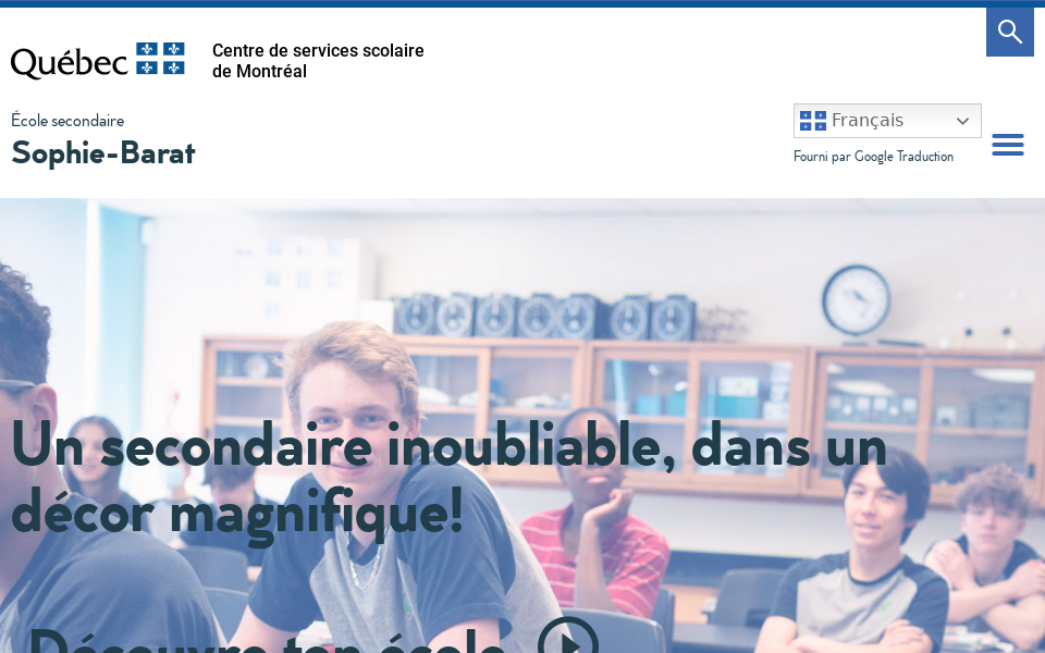 sophie-barat.csdm.ca/ screen capture