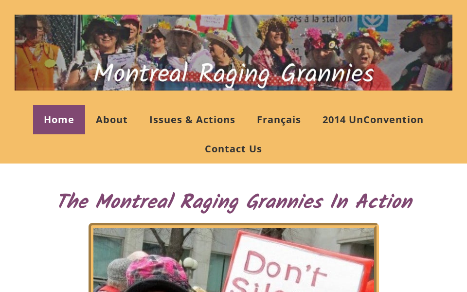montreal.raginggrannies.org/ screen capture
