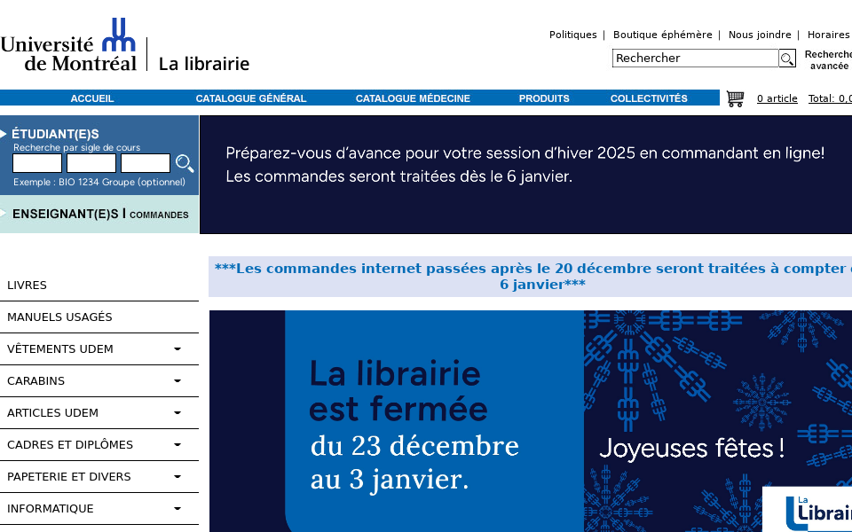www.librairie.umontreal.ca/ screen capture