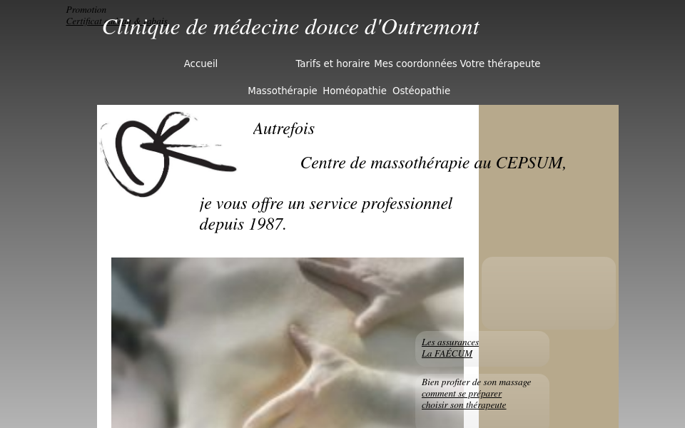 www.massotherapie.qc.ca/ screen capture