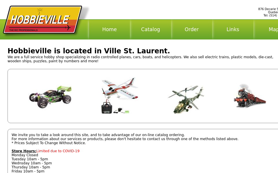 www.hobbieville.com/ screen capture