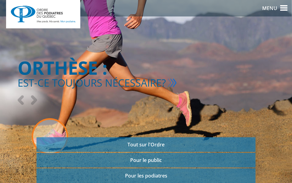 www.ordredespodiatres.qc.ca/ screen capture