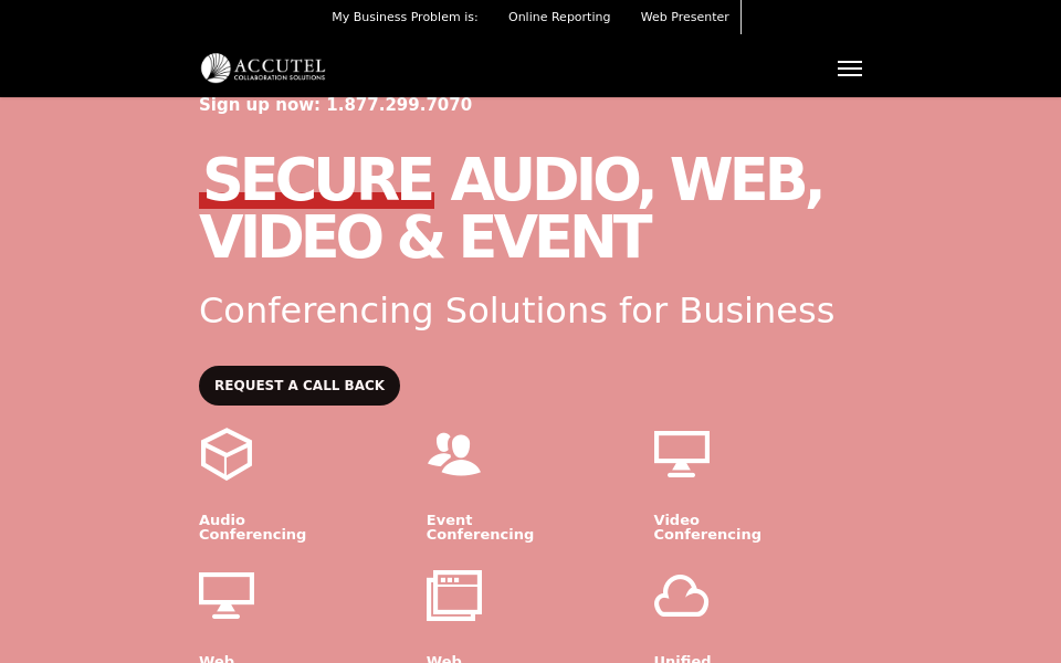 accutel.com/ screen capture