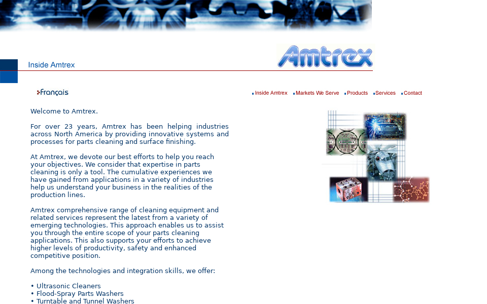 www.amtrex.ca/ screen capture